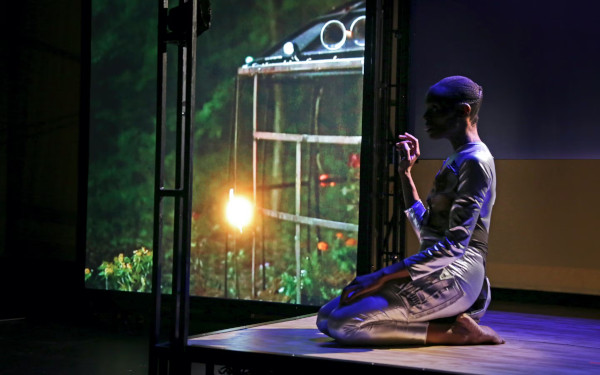 Okwui Okpokwasili in Scaffold Room